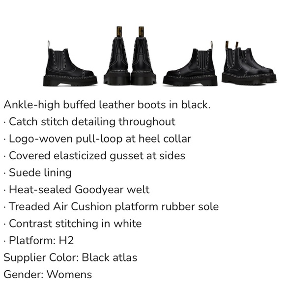 Dr. Martens Black 2976 Gothic Americana Platform Boots women’s 10 - Picture 7 of 13